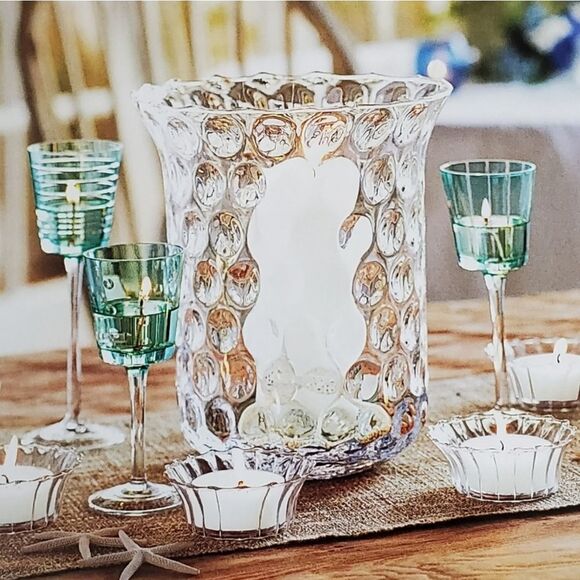 🩵PartyLite Santorini Stemmed Tealight/Votive Candle Holder Trio - Picture 3 of 12